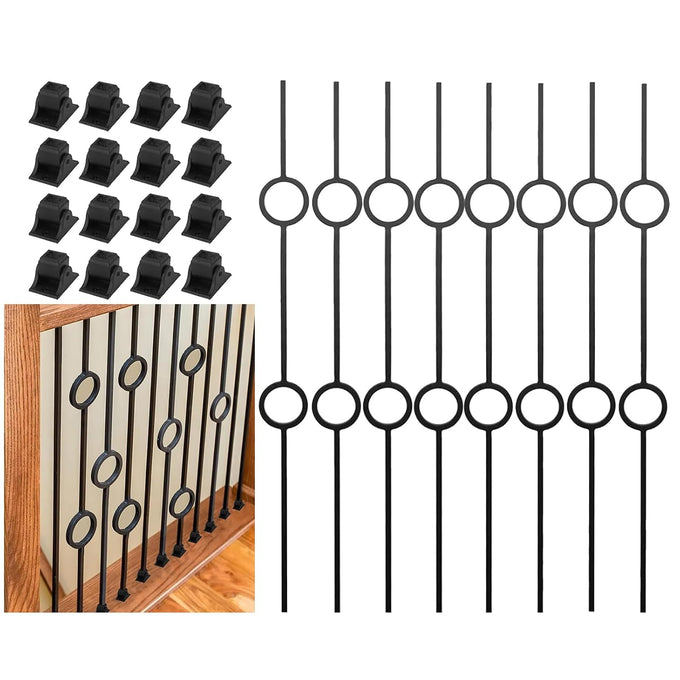 Sidasu 8-Pack 44" Iron Balusters for Staircase Interior