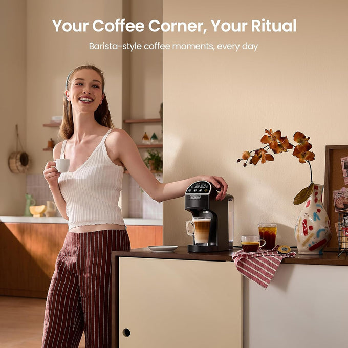 Magician2 Mini 5-in-1 Coffee Maker & Machine for Pods & Grounds, LED Touch