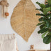 DEXI Jute Door Mat 24x36, Leaf Shaped Inside Entry Mat, Beige