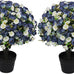 24" Artificial Peony Flowers Topiary Ball, Faux Outdoor Plants