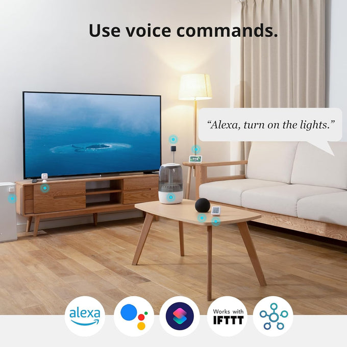 SwitchBot Bot Black & Hub Mini Kit: Automate IR Devices & Physical Switches with Alexa/Google Voice Control, App Scenes & Timers.