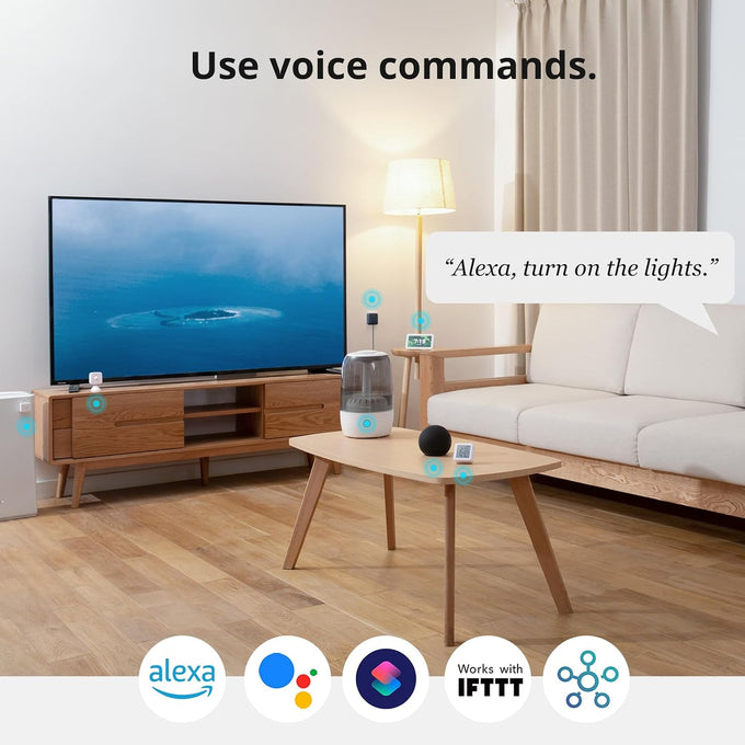 SwitchBot Bot White & Hub Mini Kit: Automate IR Devices & Physical Switches with Alexa/Google Voice Control, App Scenes & Timers.