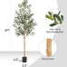 FLOWORLD 6FT Olive Trees Artificial Indoor, Tall Fake Olive Tree (72in) with Realistic Leaves and Olives, Sturdy Weighted Base,Large Faux Plants for Home Office, Living Room, Outdoor