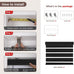 Allesin zen Cordless Zebra Blinds 46" W x 48" H Black, Dual Layer Day and Night Shades, Room Darkening Blackout & UV Protection, Child & Pet Safe, Easy Install, Home Office Window Treatment