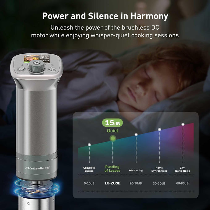 KitchenBoss WiFi Sous Vide Cooker Ultra-quiet 1100W Sous Vide G320PS