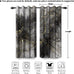 Grey Black Gold Ink Marble Blackout Window Curtains 2 Panels 84" L x 53" W