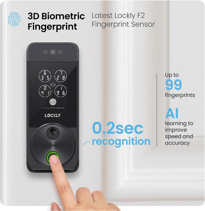 Lockly Visage Zeno Smart Lock - Facial Recognition & Fingerprint Deadbolt
