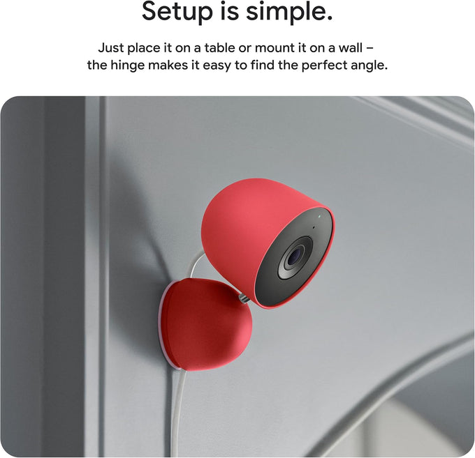 Google Nest Cam Indoor (Wired, 3rd Gen) - Security Camera - 2025 - Snow