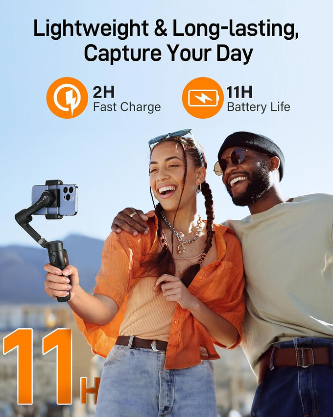 hohem iSteady X3 SE 3-Axis Gimbal Stabilizer for iPhone & Android, Black
