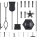 Lichamp Fireplace Tools Set, Modern Handle
