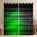 Feelyou Red and Black Darkening Drapes Abstract Ombre Blackout Curtains Boys Stripes Window Curtains Kids Toddler Red and Black Striped Window Treatments (2 Panels, 52 x 84 Inch)