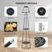 2 Pack Solar Lights with Plant Stands, 45.4'' Waterproof Outdoor Metal Solar Floor Lamps for Patio Deck Yard Pathway Porch Garden