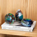 Murano Style Art Glass Paperweight Planet Earth Hand Blown for Offices