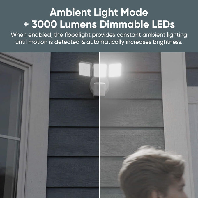 WYZE Floodlight Camera Pro, 2.5K HD Outdoor Security Camera 3000-Lumen LEDs
