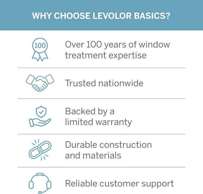 LEVOLOR Basics Cordless Faux Wood Blinds for Indoor Windows, 34" x 72"