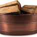 BREKX 25-Quart Tub for Firewood Storage Rack Log Holder - Heavy-Duty Portable Galvanized Tub with Handles for Indoor/Outdoor (Bronze Paw)