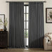 IVAPUPU Natural Pinch Pleated 100% Blackout Linen Curtains 90 Inch Length