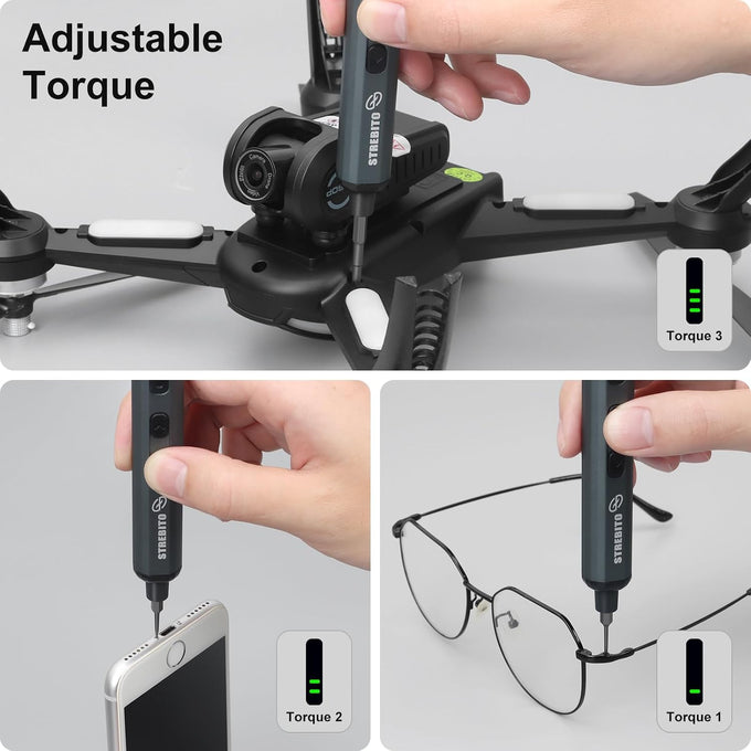 STREBITO Mini Electric Screwdriver Set, 70 in 1 Small Electric Screwdriver