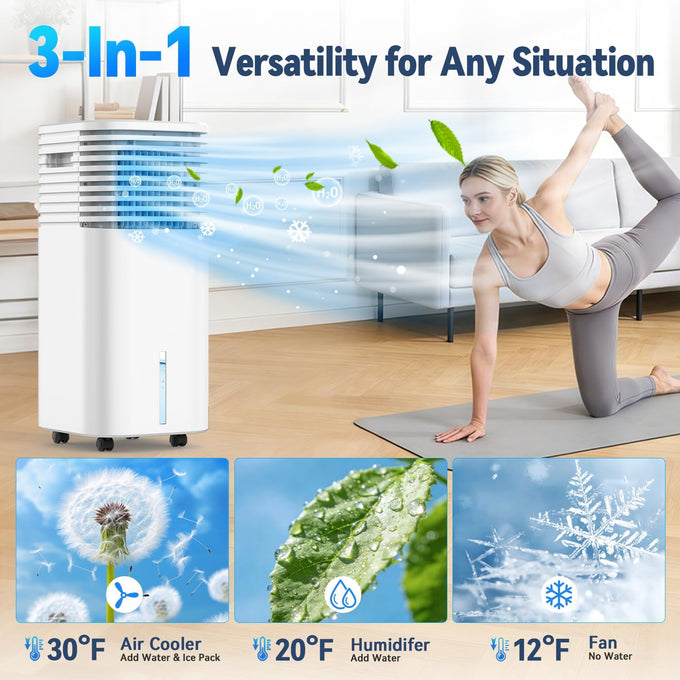Windowless Air Conditioner Portable, 1800CFM Cooling 600Sq.Ft