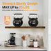 BAYKA Rustic Brown Floating Shelves 22.5in, Set of 2, Wall Mount Wood Shelf