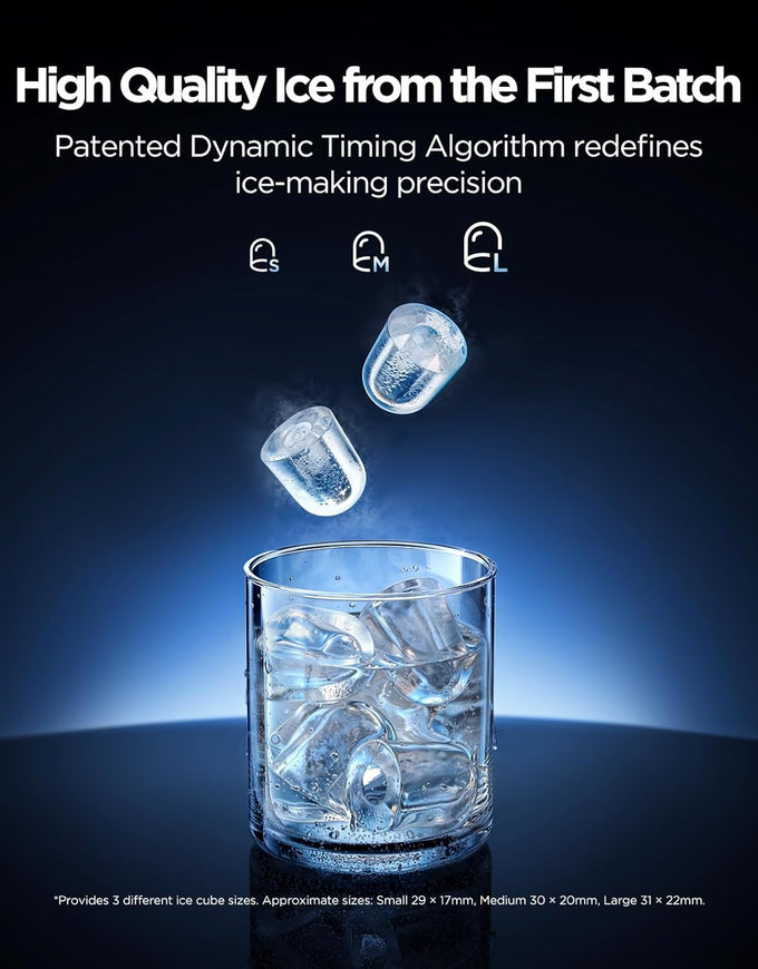 GoveeLife Smart Countertop Ice Maker 2 Pro, 3 Mins 9 Ice Cubes with 3 Sizes