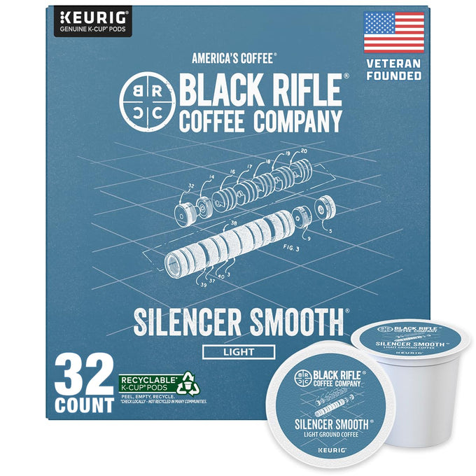 Black Rifle Coffee Light Roast K Cup Coffee Silencer Smooth 50 Count