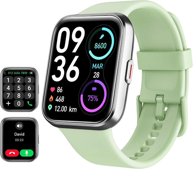 Tensky Smart Watch for Men/Women Android/iPhone/Samsung, Alexa Built-in, 1.8" Touch Screen Fitness Tracker with Answer/Make Calls, 3ATM Waterproof Heart Rate/Sleep/SpO2 Monitor, 120+ Sport Modes
