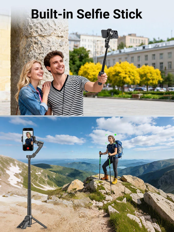 AOCHUAN Smart X3 360° Pan Rotation Gimbal Stabilizer for iPhone w/Remote
