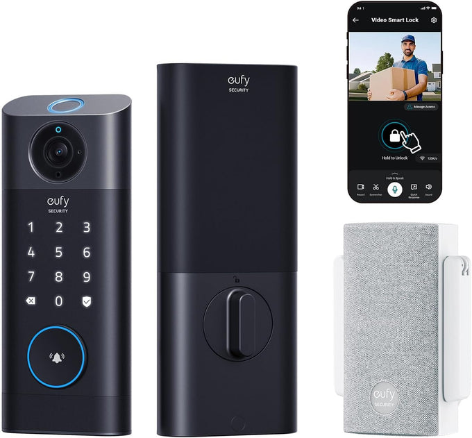 eufy Security Video Smart Lock S330, Keyless Entry Door Lock,Chime Included