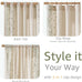 jinchan Sage Floral Linen Curtains for Living Room 84" Back Tab 2 Panels