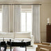 IVAPUPU Natural Pinch Pleated 100% Blackout Linen Curtains 90 Inch Length