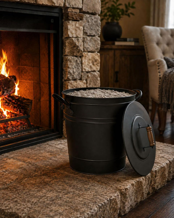 Pilgrim Home and Hearth 19504-5.8 Gallon Air Insulated Ash Bucket