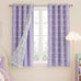 NICETOWN Lavender Purple Pom Pom Curtains, Room Darkening Double Layer Sheer Drapes for Girls Bedroom, Thermal Insulated Window Treatments, W52 x L84, 2 Panels