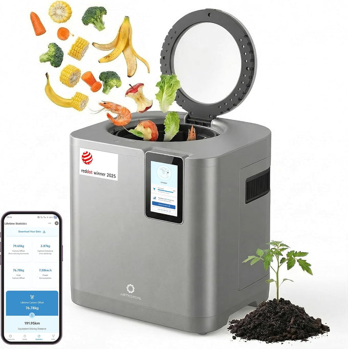 Airthereal Revive R800 5L Smart WiFi Electric Kitchen Composter, Grey
