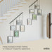 Umbra Exhibit Picture Frame Set, Adjustable Wall Mount, Set of 5, Black