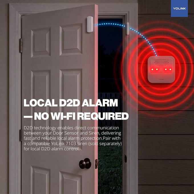 YoLink Door and Window Sensor Kit: 4-Pack + Hub