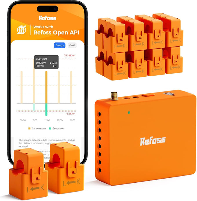 Refoss Smart Home Energy Monitor with 16 60A Circuit Sensor, Local Control