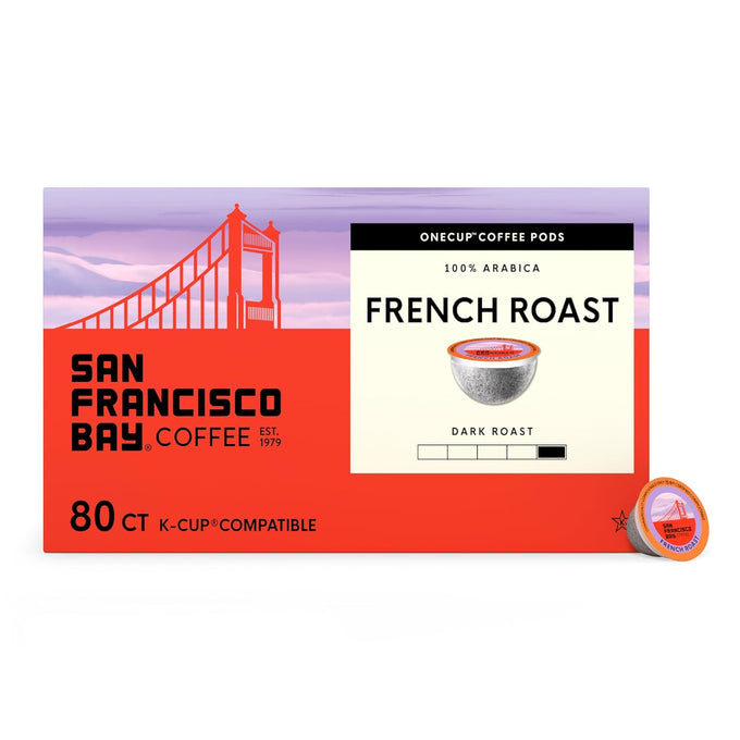 San Francisco Bay French Roast K-Cup Compatible Coffee Pods, 80 ct