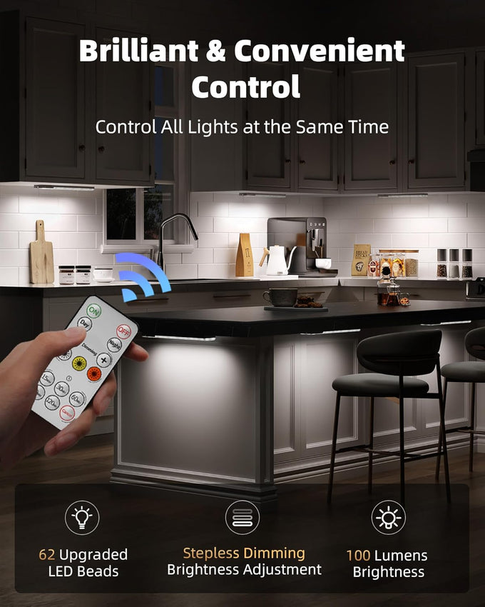 EZVALO Under Cabinet Lighting with Charging Station, Motion Sensor Lights