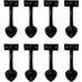 Adonai Hardware Izrahiah Medium Antique Wrought Iron Sturdy Handrail Brackets (2.3" x 4 Pack, Antique Brass) for DIY Easy Installation, Staircase, Stairs, Railings, Support and Home Decor