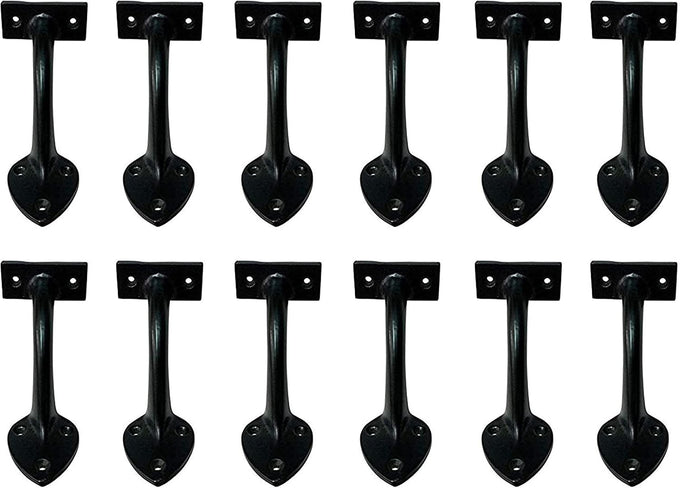 Adonai Hardware Izrahiah Medium Antique Wrought Iron Sturdy Handrail Brackets (2.3" x 4 Pack, Antique Brass) for DIY Easy Installation, Staircase, Stairs, Railings, Support and Home Decor