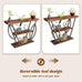 HavenlyYouth Leaf Design Console Table for Entryway, 3-Tier Storage, 30mm Thick Rustic Brown Industrial Metal Frame, Easy-to-Assemble Narrow Accent Table, Space-Saving for Hallway, Entrance, Foyer