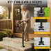 Handrail Railing, Single Post Handrail, Stair Railing for Concrete,Sturdy Handrails with Base, Mountable Iron Stair Handrail for 1 or 2 Steps, Grab Rail for Steps Porch, Railings for Outdoor Step