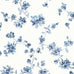 Chesapeake, Cyrus Festive Floral Wallpaper, Blue, Floral & Garden, Transitional, Non-Pasted Woven, 20.5-in x 33-ft