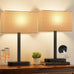 Touch Lamps for Nightstand Set of 2, Lamp for Bedroom Living Room with USB