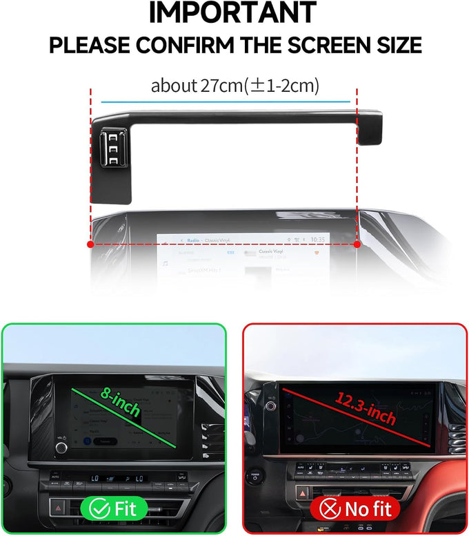 Qi2.2 25W Wireless Charger Car Phone Mount for Toyota Camry LE/SE 2025-2026