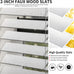 MYshade 2" Cordless Faux Wood Blinds, 34.5" W x 60" H, Slat Horizontal Blinds with Crown Valance, Room Darkening, Moisture Resistant, Window Blinds for Home Interior, White