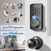 Ulecoce U68 Fingerprint Keypad Deadbolt with Knob Set, Matte Black