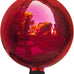 Alpine Corporation 10" Diameter Indoor Outdoor Glass Gazing Globe Yard Decor, Red