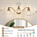 Redluck 3-Light Vintage Bathroom Light Fixtures, Vanity Lights Brass Gold